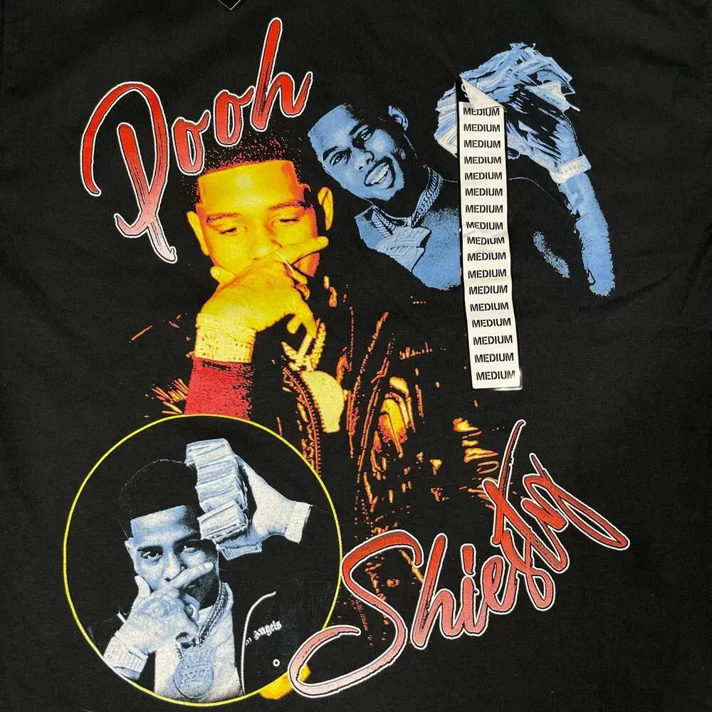 Pooh Shiesty Black Graphic Print T Shirt Adult Sz M New‎